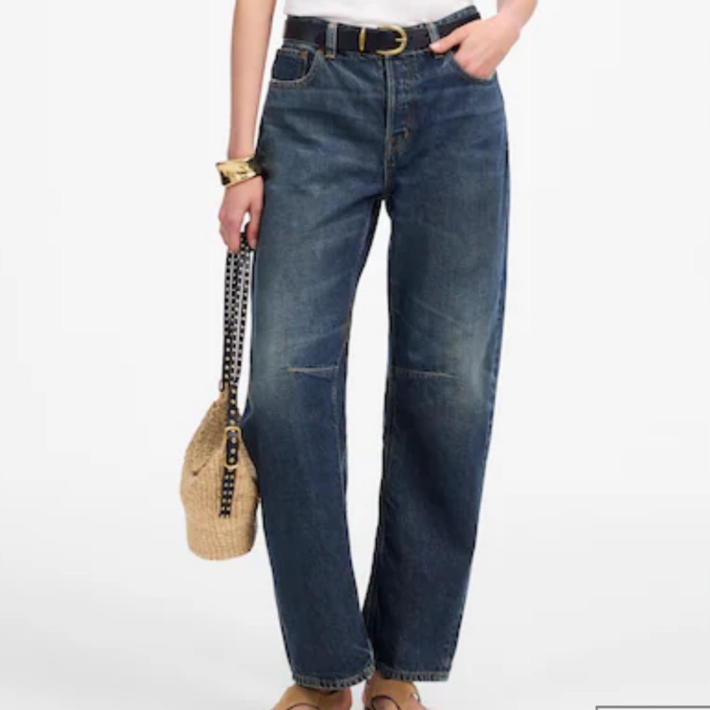 Madewell Straight Leg Jeans in Dark Blue Wash